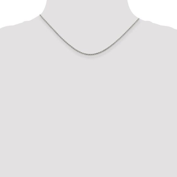 1.5mm Sterling Silver, Diamond Cut Solid Spiga Chain Necklace, 16 Inch - Picture 3 of 8